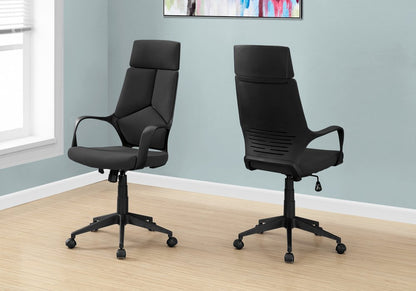Gray Fabric Tufted Seat Swivel Adjustable Executive Chair Fabric Back Plastic Frame