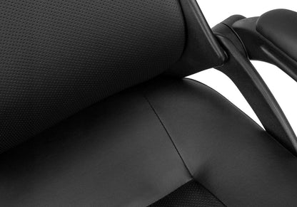 Black Adjustable Swivel Fabric Rolling Executive Office Chair