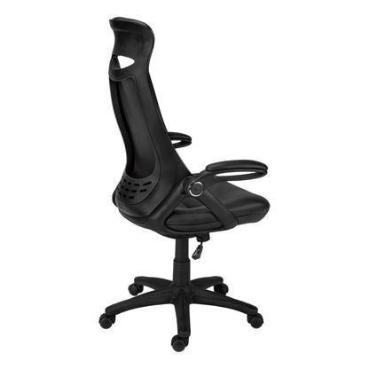Black Adjustable Swivel Fabric Rolling Executive Office Chair