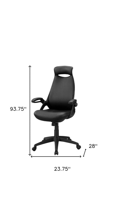 Black Adjustable Swivel Fabric Rolling Executive Office Chair