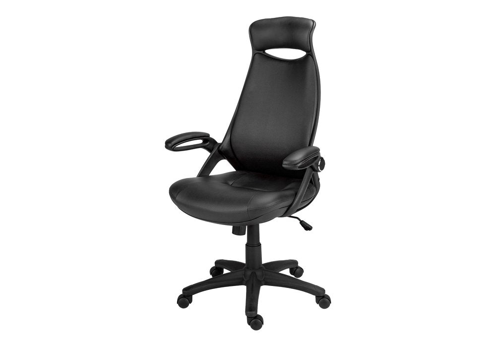 Black Adjustable Swivel Fabric Rolling Executive Office Chair