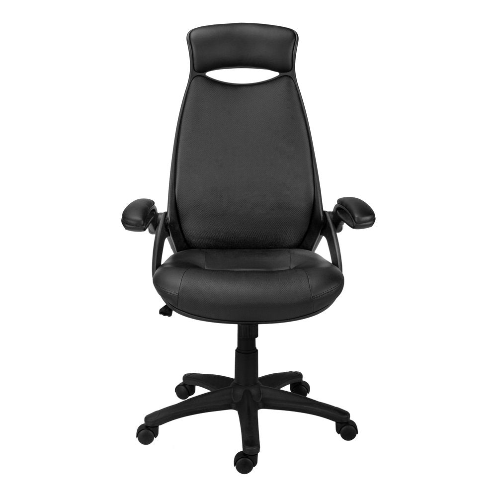 Black Adjustable Swivel Fabric Rolling Executive Office Chair