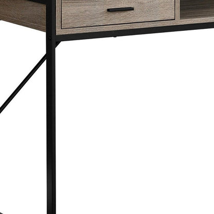 22" White and Silver Computer Desk With Two Drawers