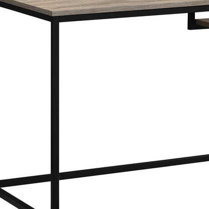 48" White and Silver Computer Desk