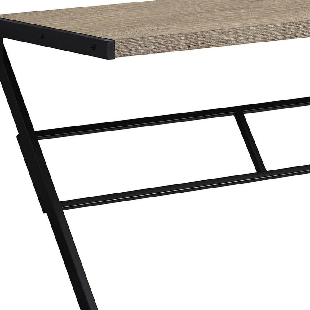 48" White and Silver Computer Desk
