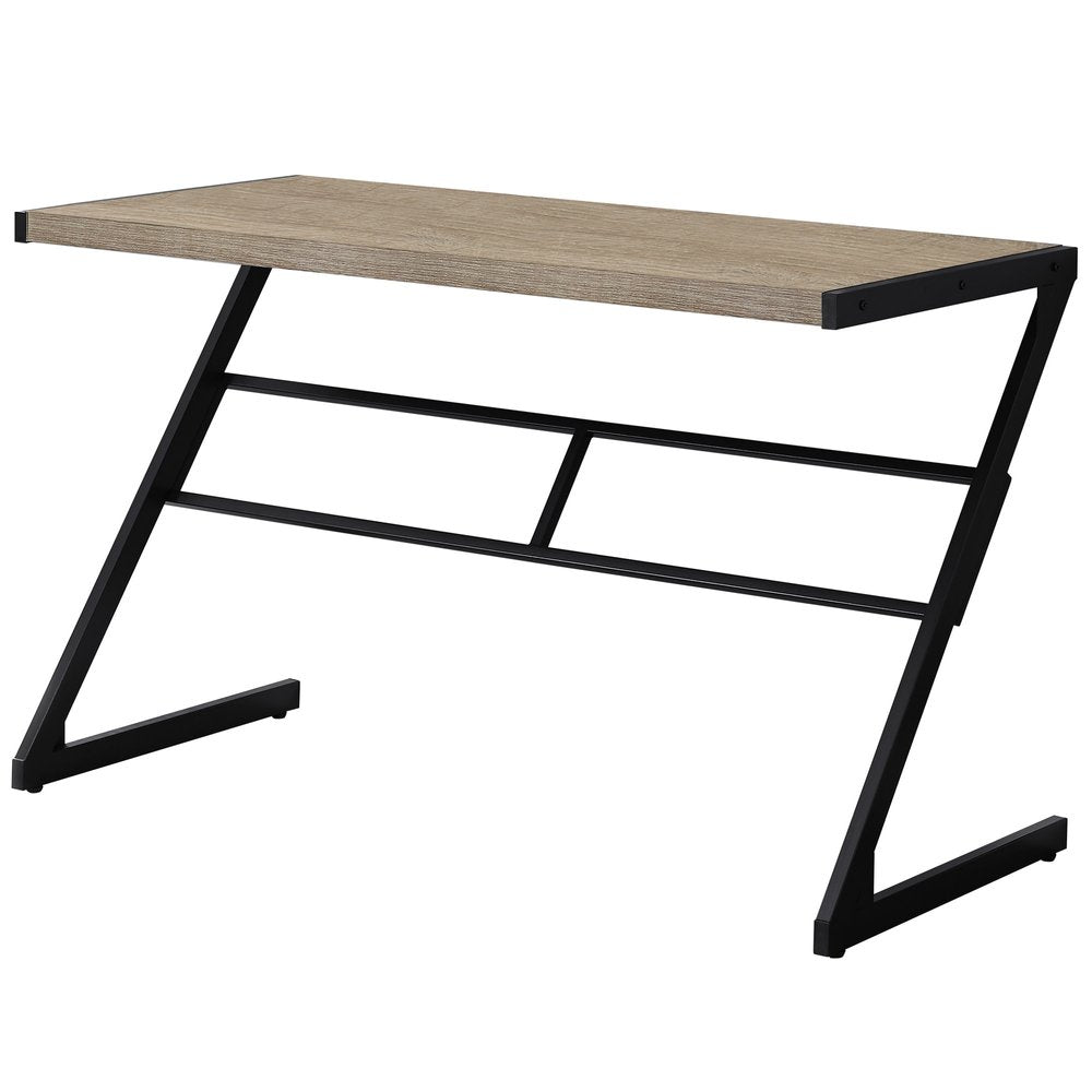 48" White and Silver Computer Desk