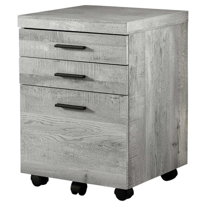 17.75" X 18.25" X 25.25" Taupe Particle Board 3 Drawers  Filing Cabinet