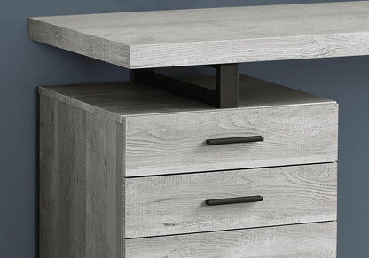 47" Brown and Black Computer Desk With Three Drawers