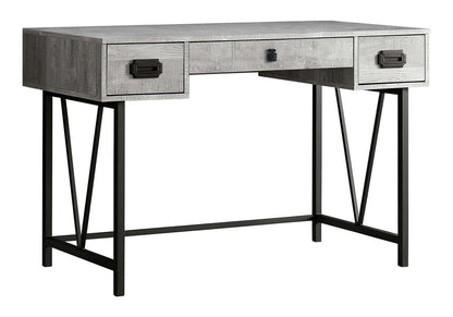 47" Brown and Black Computer Desk With Two Drawers