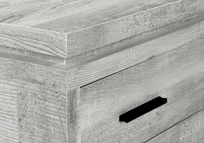 47" Gray L Shape Computer Desk With Three Drawers