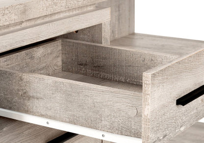 47" Gray L Shape Computer Desk With Three Drawers