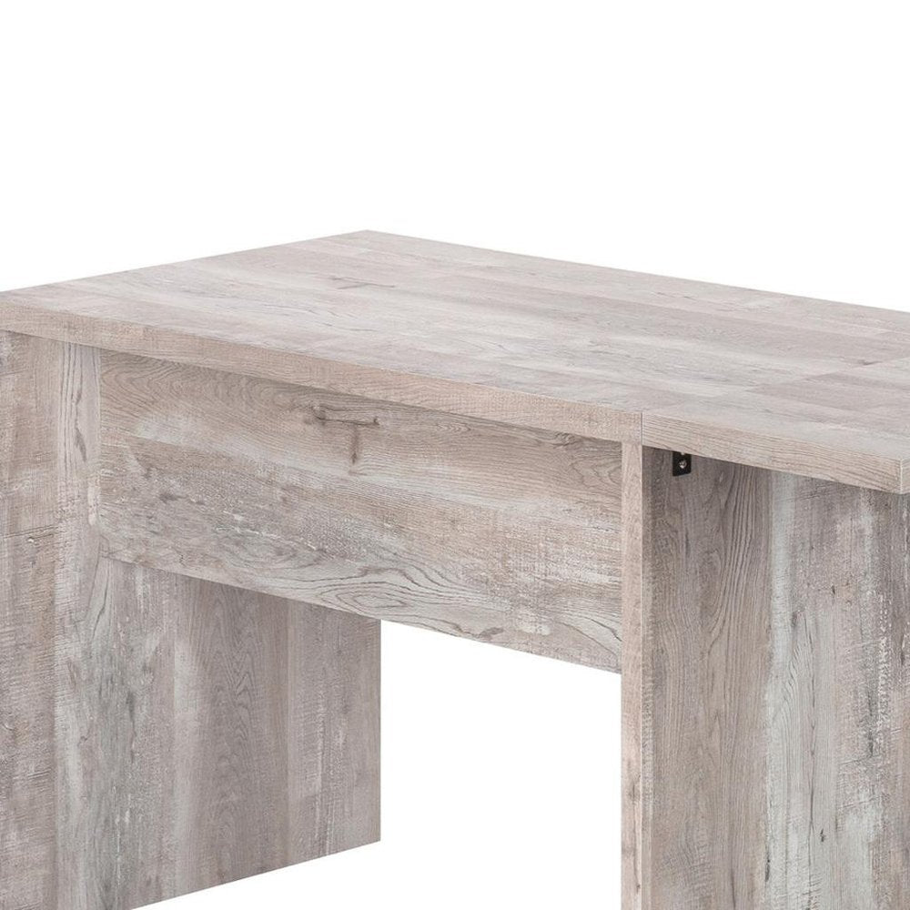 63" Taupe L Shape Computer Desk With Eight Drawers