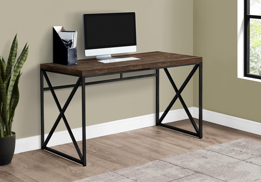 47" Brown and Black Computer Desk