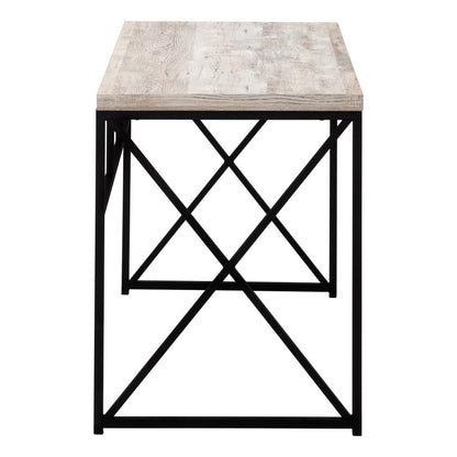 47" Taupe and Black Computer Desk