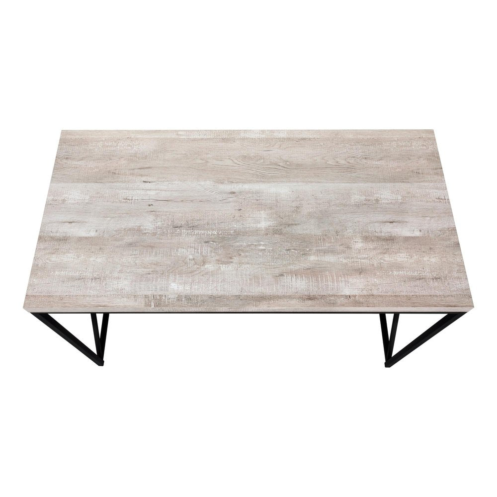 47" Taupe and Black Computer Desk