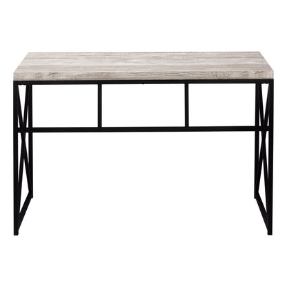 47" Taupe and Black Computer Desk