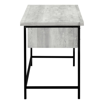 55" Brown and Black Computer Desk With Three Drawers