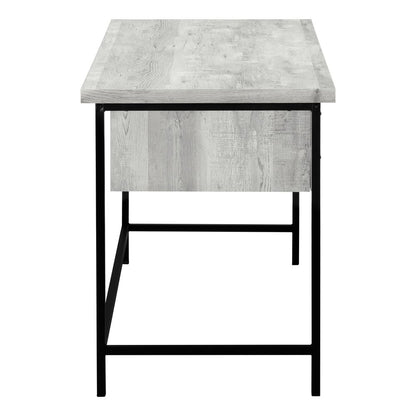 24" Brown and Black Computer Desk With Three Drawers