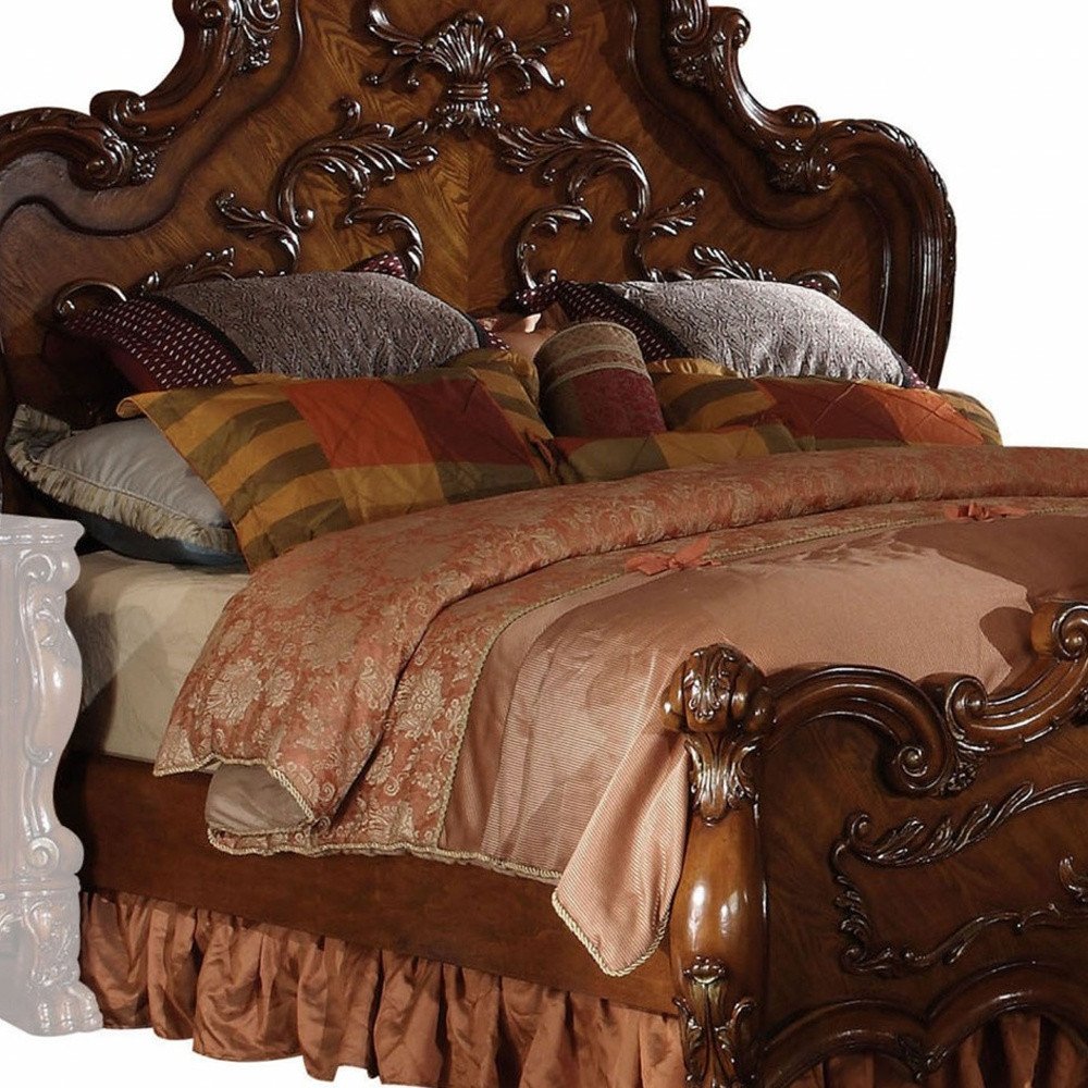 Brown Solid Wood Bed Frame