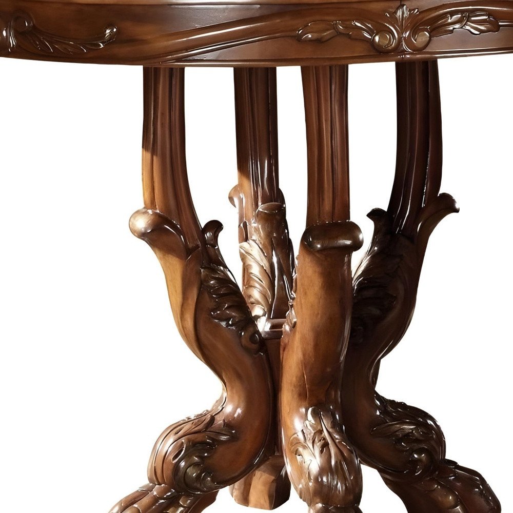 48" Brown Solid Wood Dining Table