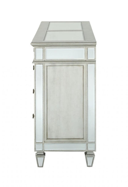 68" Gray Wood Six Drawer Double Dresser