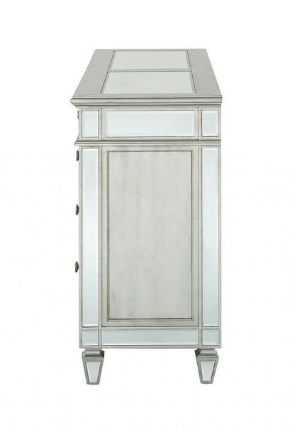 68" Gray Wood Six Drawer Double Dresser