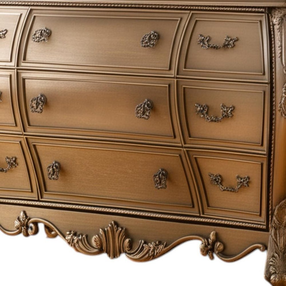 41" Brown Solid Wood 11 Combo Dresser