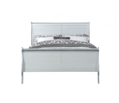 Off White Solid Wood Twin Bed Frame