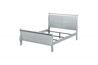 Off White Solid Wood Twin Bed Frame