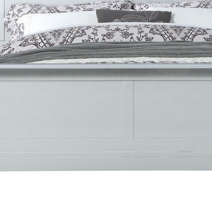 Off White Solid Wood Twin Bed Frame