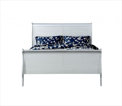 King Silver Sleigh Bed