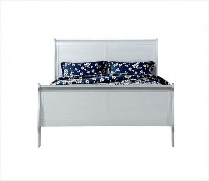 Off White Solid Wood Twin Bed Frame