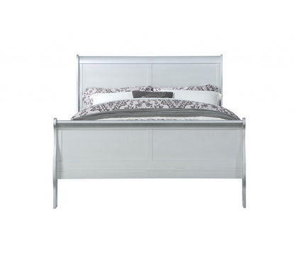 Off White Solid Wood Twin Bed Frame