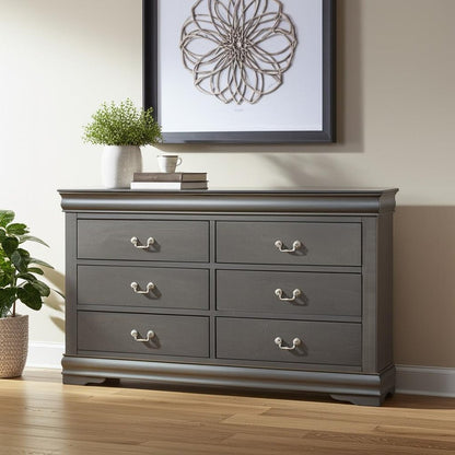 73" Off White Solid Wood Nine Drawer Double Dresser