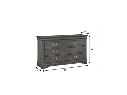 73" Off White Solid Wood Nine Drawer Double Dresser