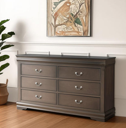 73" Off White Solid Wood Nine Drawer Double Dresser