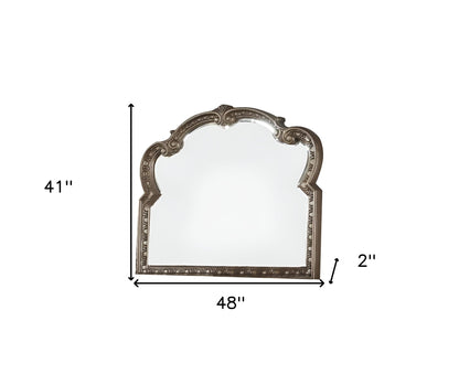 41" Champagne Irregular Framed Accent Mirror