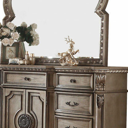42" Brown Solid Wood Nine Drawer Combo Dresser