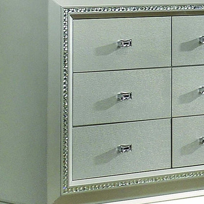 66" Champagne Solid Wood Nine Drawer Double Dresser