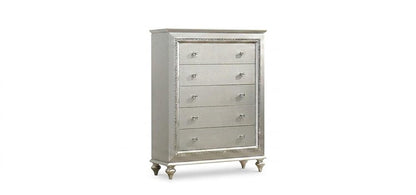 18" Champagne Wood Five Drawer Dresser
