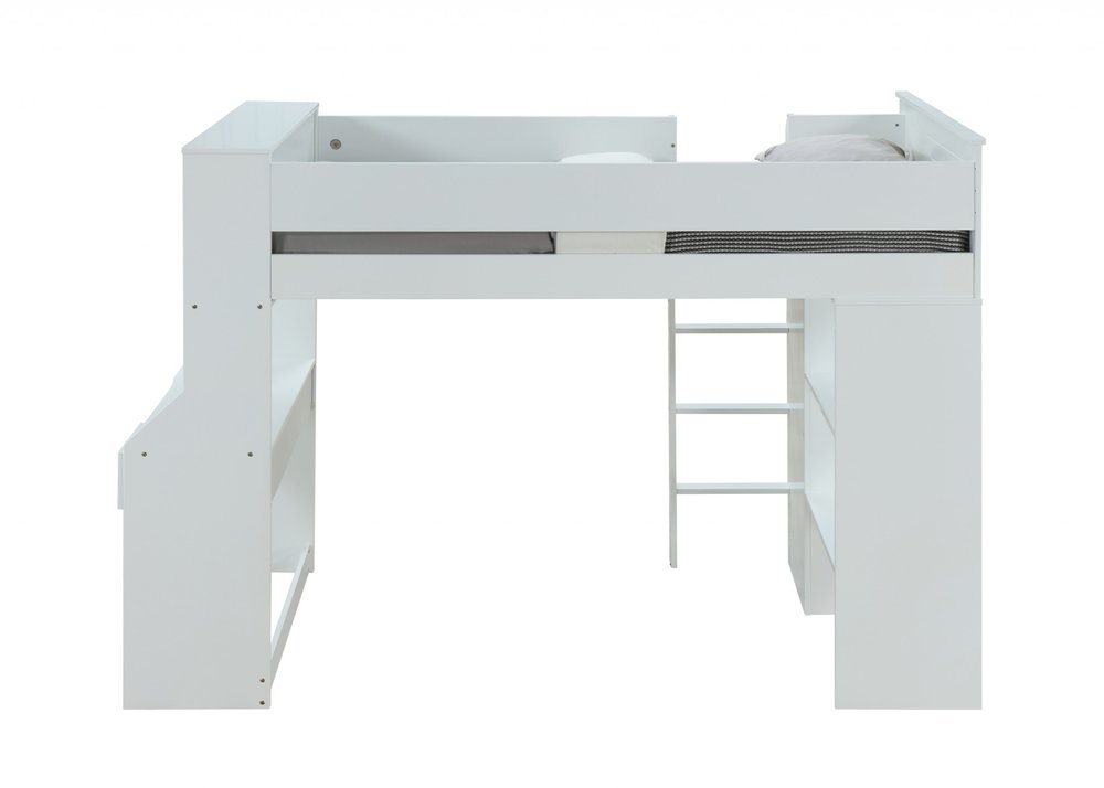Wood Twin Loft Bed With No