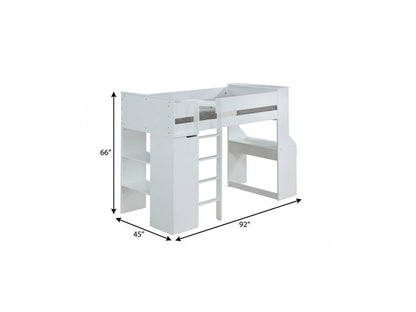 Wood Twin Loft Bed With No