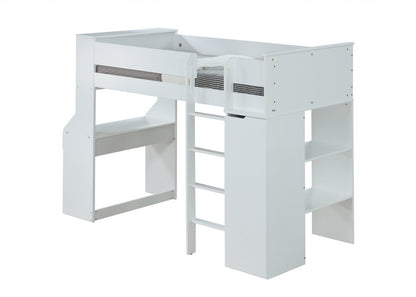 Wood Twin Loft Bed With No