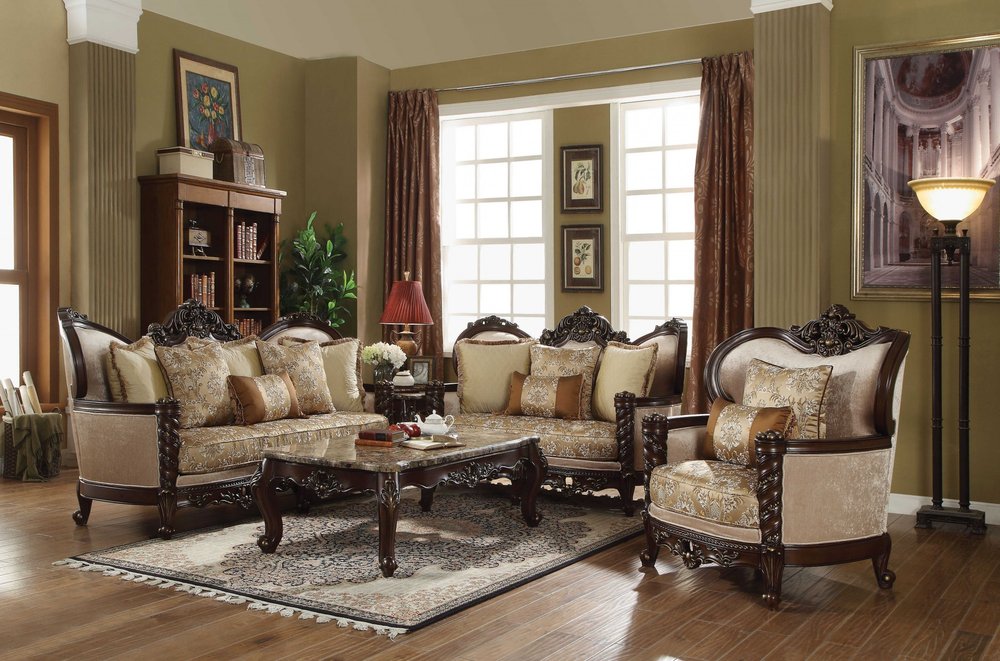 37" Beige and Brown Fabric Floral Club Chair And Toss Pillows