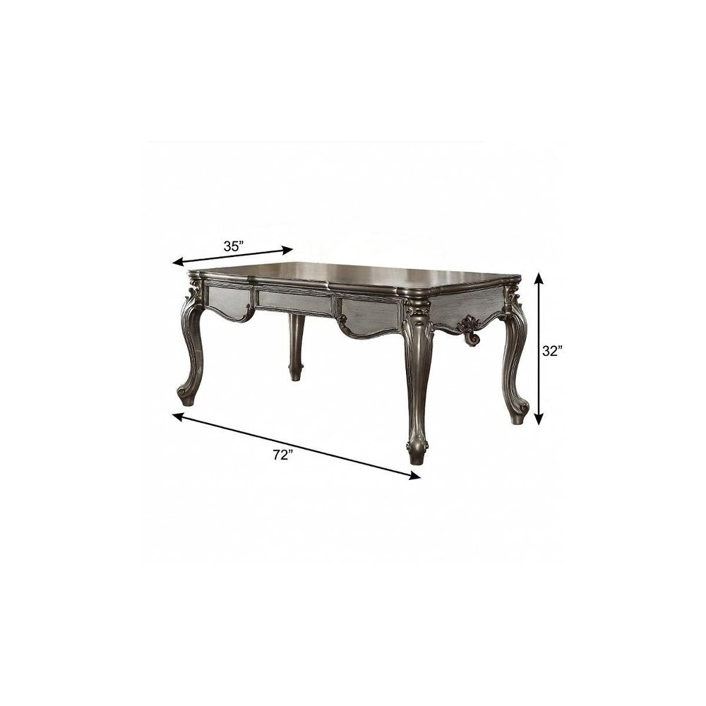 35" Silver Executive Desk