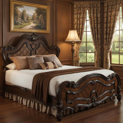 Brown King Bed Frame