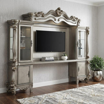 118" Platinum Solid Wood Floating Mount Entertainment Center