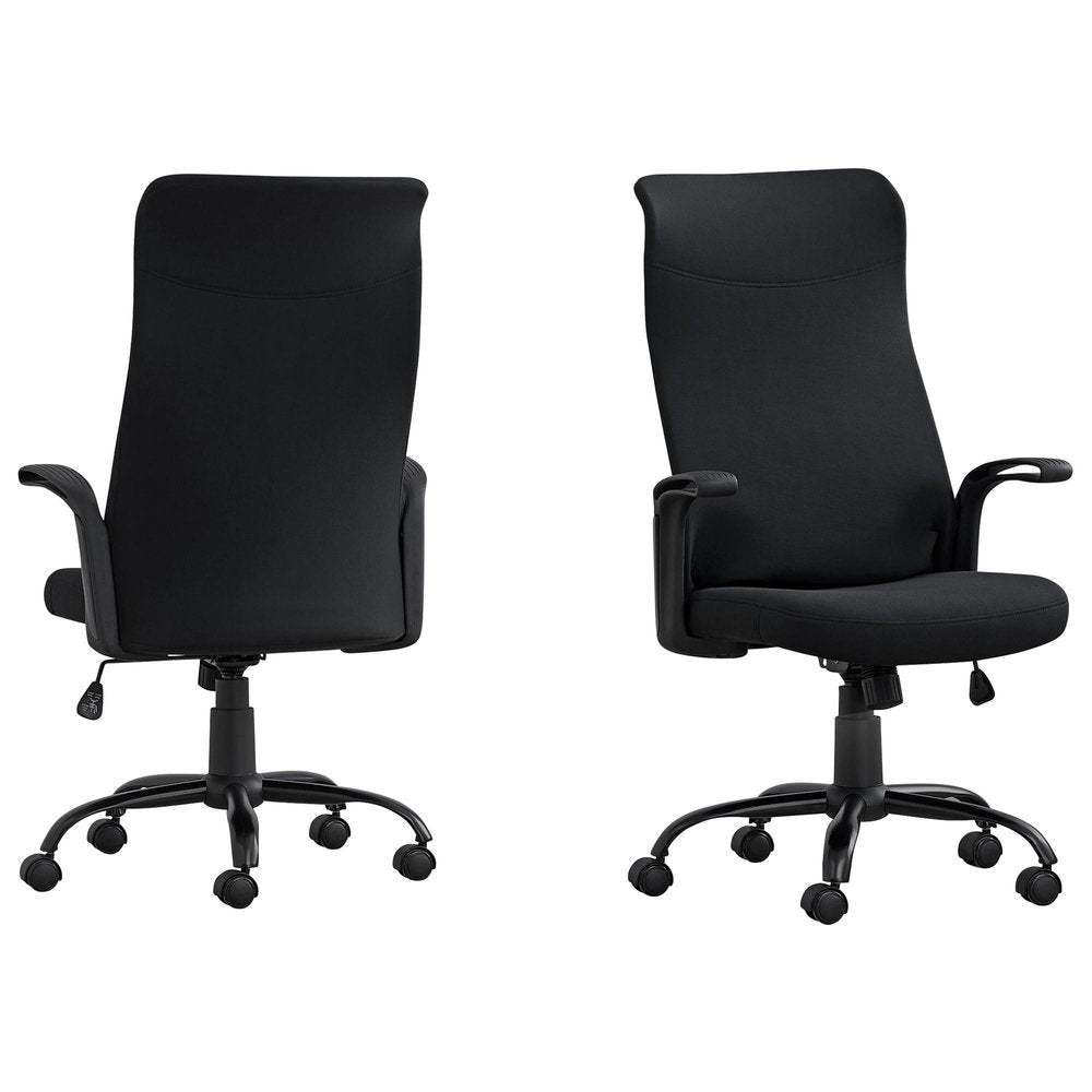 Black Adjustable Height Swivel Rolling Office Chair