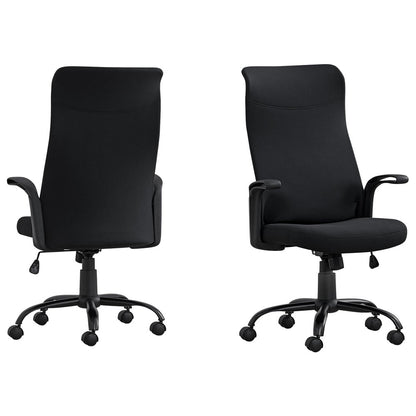 Black Adjustable Height Swivel Rolling Office Chair
