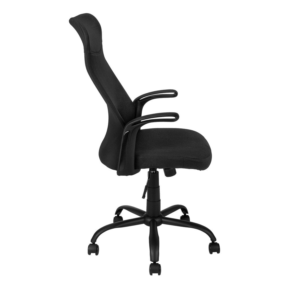 Black Adjustable Height Swivel Rolling Office Chair